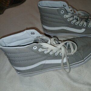 Vans Sk8-Hi High-Top Sneakers - Grey/White